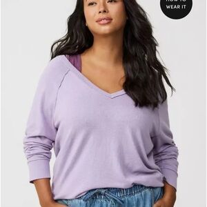 Torrid Lavender V-Neck Sweater